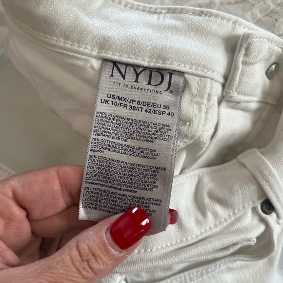 NYDJ Women's White Jeans “Ami Skinny” Lift Tuck Style size 6 - Picture 11 of 16